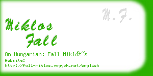 miklos fall business card